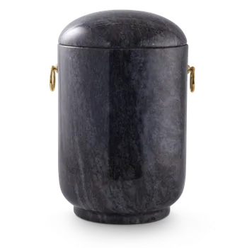 Smuteční dekorace Kamenná urna Žula leštěná - Modrá