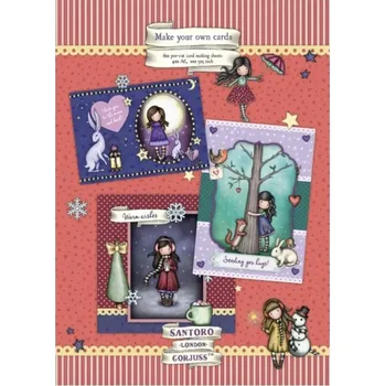 Výtvarná sada Blok s papírovými výseky Gorjuss, A4, 12 l. - Zimní přání