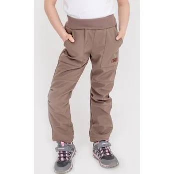 Chlapecké kalhoty Softshell kalhoty s fleecem hnědé Velikosti dětské: 146-152 (11-12r)