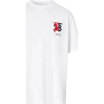 Pánské tričko BURBERRY Hesford White tričko XS Bílá