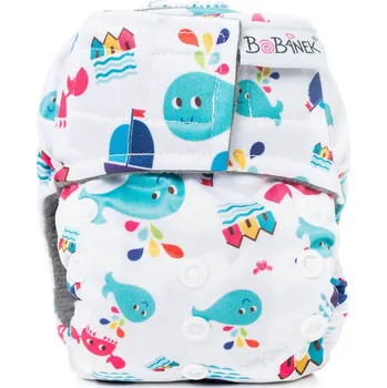 Plenkové kalhoty Bobánek Novorozenecká AIO plenka suchý zip - U moře