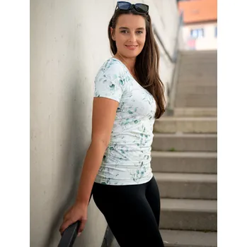 Dámské tričko Bobánek Dámské tričko UniFit krátký rukáv - Eukalyptové lístky - XL
