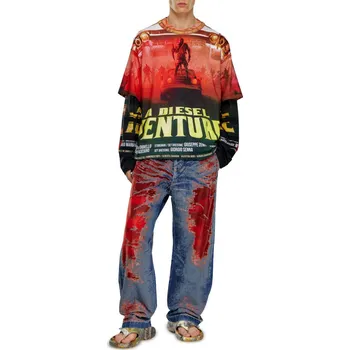 Pánské džíny DŽÍNY DIESEL D-MARTIAL-FSE TROUSERS BLUE DENIM