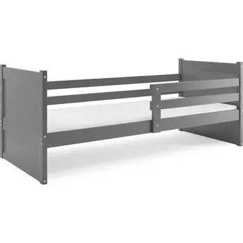 Postel BMS GROUP Dětská postel Rico 1 90x200, bez úložného prostoru bez matrace - 1 osoba - Grafit, Grafit