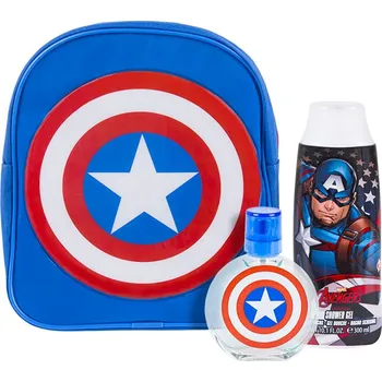 Kosmetická taška KIDS World Captain America Set EdT 50 ml + Shower Gel 300 ml + Backpack