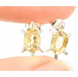 Citrín náušnice želva Ag 925/1000