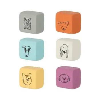 Set školních potřeb Gumka do ścierania kostki 6 kolorów (36szt) STRIGO