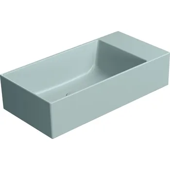 KUBE X keramické umývátko 50x25cm, bez otvoru, pravé/levé, ghiaccio mat