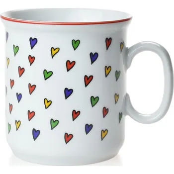 Český porcelán, Dubí Porcelánový hrnek Gaston, Mini srdíčka - 220 ml