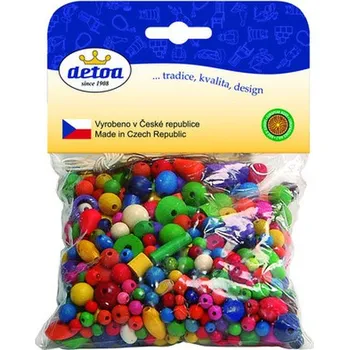 Dětské navlékací korálky Detoa Mix perlí 100 g barevný