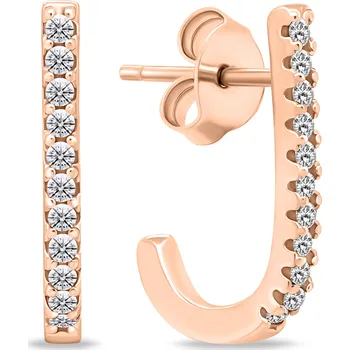 Módní doplněk Brilio Silver Originální bronzové náušnice se zirkony EA618R + 2 měsíce na vrácení zboží