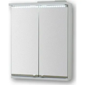 Koupelnový nábytek Skříňka NICE zrcadlová horní závěsná 80x64x15 cm s LED osvětlením bílá OLNNIC80