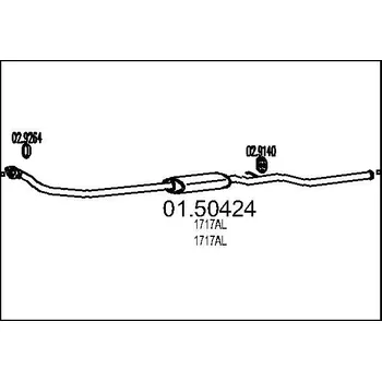 Auto-moto Střední tlumič výfuku MTS 01.50424