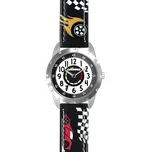 CLOCKODILE Svítící tmavě modré chlapecké dětské hodinky ZÁVODNÍ AUTA