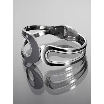 Náramek Prosperk Náramek z chirurgické oceli s krystalky stříbrná S2859