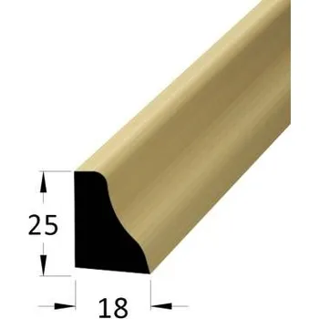 Podlahová lišta Podlahová - soklová lišta 25x18 borovice surová, 2,4m 49500
