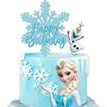 Frozen (Ledové království) Narozeninová party dekorace s motivem Ledové království (Frozen) Varianta: 1 ks topper na dort (vločka)