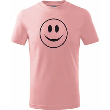 ON-DESIGN Dětské tričko se SMAJLÍKEM Velikost: 134 cm/8 let, Barva: růžová