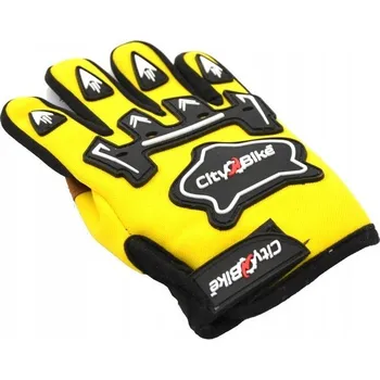 Moto rukavice žluté – junior/dospělý M (21–22 cm) – ATV motocross (Ochranné rukavice)
