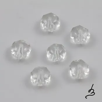 Korálek Rondelky broušené čiré 8mm – 15 ks