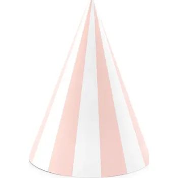 Party dekorace PartyDeco Party čepička světle růžová - 6ks