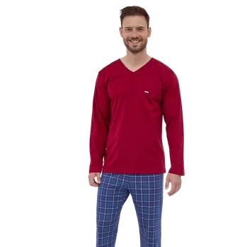 Pánské pyžamo Pánské dlouhé pyžamo Cornette 124/262 Gordon XL Červená