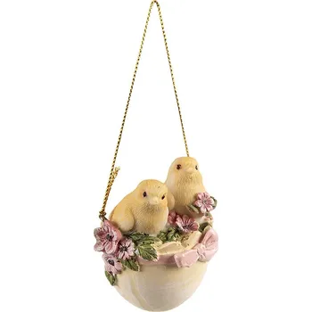 Závěsná dekorace kuřátka ve vajíčku - 5*5*7 cm