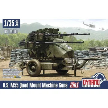 Plastikový model Dynamo models 1/35 U.S. M55 Quad Mount Machine Guns