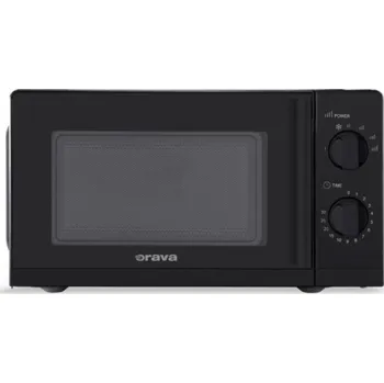 Mikrovlnná trouba Orava mikrovlnná trouba, 700 W, 20 l, 6 úrovní mikrovlnného výkonu, černá