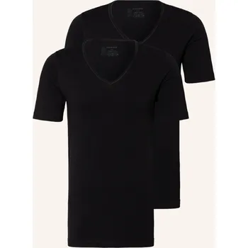 Dámské tričko Schiesser Trička S Výstřihem Do V 95/5, 2 Kusy V Balení, černá