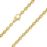 Pozlacený ocelový řetízek CABLE 3 mm varianta 55 cm