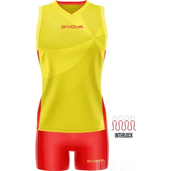 Dámský komplet GIVOVA ELICA, barva 0712 žlutá - červená, velikost S