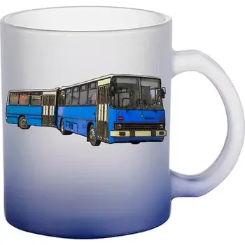 Ikarus 280 hrnek skleněný hrneček (HRNEČEK S AUTOBUSEM matné sklo )