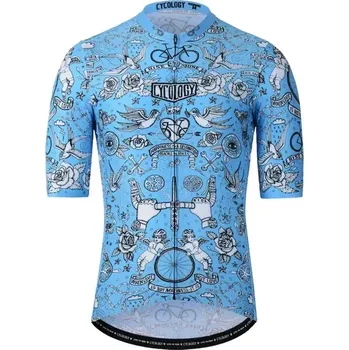 cyklistický dres Cyklodres CYCOLOGY Velo Tattoo Reborn, pánský, krátký rukáv