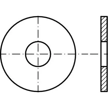 podložka Podložka velkoplošná pod nýty dle čsn 1726 p 8.4 pevnost 3.6 (100HV) bez povrchu 1,3mm