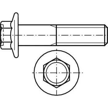 Šroub Šrouby s límce šestihranná hlava dle din 6921 8x 12 pevnost 8.8 bez povrchu