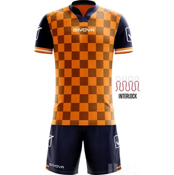 Komplet GIVOVA COMPETITION, barva 0104 oranžová - tmavě modrá, velikost XL