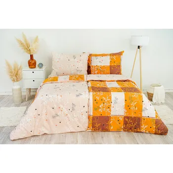 Povlečení Stanex Ložní povlečení bavlněné golden (LS197) rozměr: 140 x 220 + 90 x 70, Zapínání: Knoflíkové
