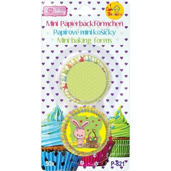 Krabice na pečivo ALVARAK GROUP a.s. Cukrářské košíčky MINI - velikonoční zajíček - 50ks