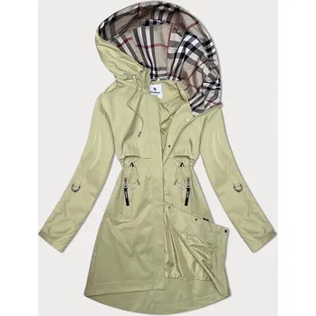 Dámský kabát Glakate dámský béžový kabát s kapucí a ohrnutými rukávy, odstíny béžové S (36) i392_23963-46