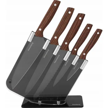 Klausberg SADA 5 KUCHYŇSKÝCH nožů VE STOJANU KLAUSBERG KB-7616