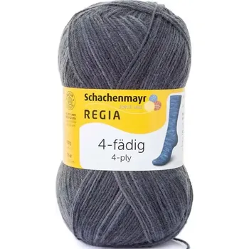 Příze Regia 4-Ply Color 1933 schwarz color (Ponožková příze Regia 1933 schwarz color)