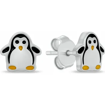 Náušnice Brilio Silver Roztomilé stříbrné náušnice Tučňák EA1110W + 2 měsíce na vrácení zboží