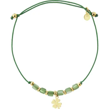 Náramek Náramek se stříbrnými prvky a perletí - čtyřlístek - AP539-5756