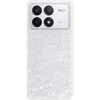 Pouzdro na mobilní telefon Odolné silikonové pouzdro iSaprio - Handwriting 01 - white - Poco F6 Pro