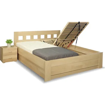 Postel Zvýšená postel s úložným prostorem Rocco, 160x200, 180x200, masiv buk