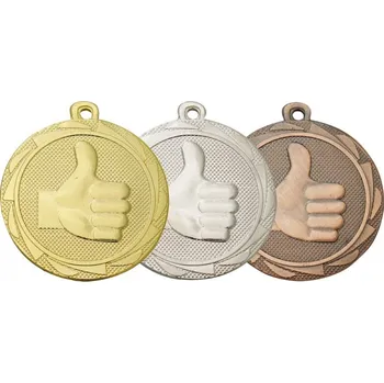 Medaile palec ME108 Barva: stříbro, Průměr: 4,5 cm