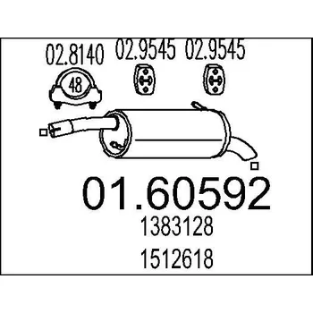 Auto-moto Zadní tlumič výfuku MTS 01.60592