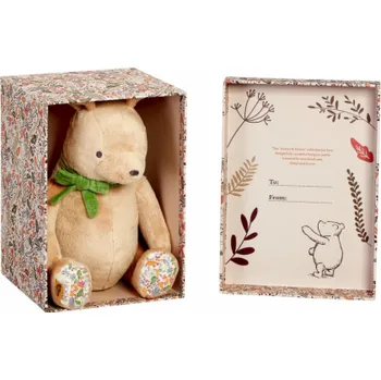 plyšák Rainbow Plyšový Medvídek Pú se zelenou mašličkou 25 cm