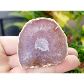 Přírodní kámen Achát šedý geoda s dutinkou 70g z Brazílie